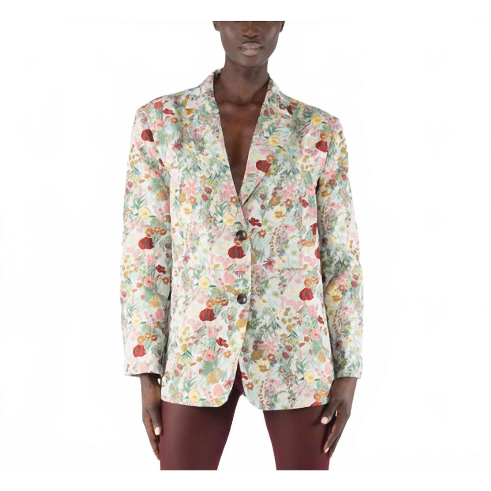 NEW OOFWEAR floral jacquard blazer jacket in multi